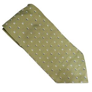 Michael Kors Silk Tie Mens Necktie Green Geometric Menswear Business
